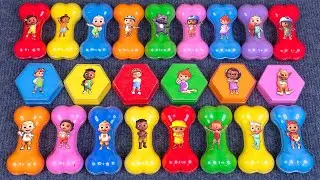 Cocomelon Slime Rainbow| DIY Cocomelon with Random Makeup Cosmetics Glitters