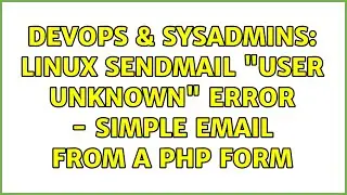 DevOps & SysAdmins: Linux sendmail 