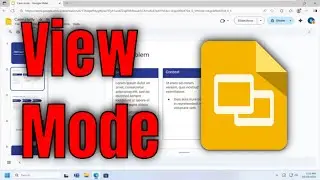 How To Change to View Mode in Google Slides (Display Mode)