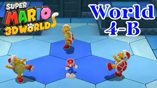 Super Mario 3D World Gameplay - World 4-B Fire Bros. Hideout #1 (World 4 Mini-Boss)