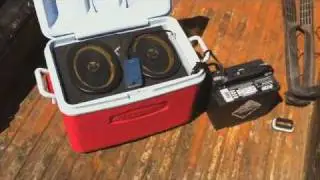 Ice Chest Tube Radio Sterio Portable Floating River Rat Tunes