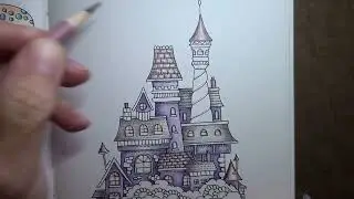 Ep. 228 Daily Color In Johanna Basford's Small Victories Using Castle Arts Harmonious 72 - Castle