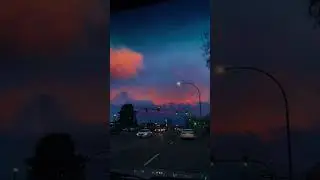 Amazing sky in the night city