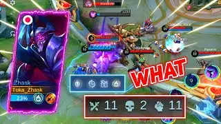 11 KILL BASIC COMMON EMBLEM DAMAGE NYA BERASA -  ZHASK TOP 1 GLOBAL BEST BUILD GAMEPLAY MLBB
