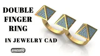 How to Design a Double Finger Ring in Matrix | Jewelry CAD Tutorial