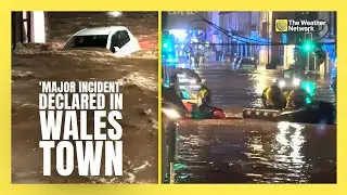 &lsquo;Major Incident&rsquo; Declared as Storm Claudia Floods Main Street in Wales
