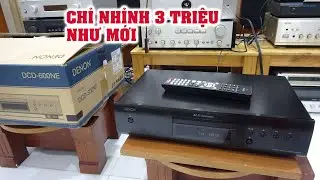 đập hộp Đầu CD DENON 600NE chỉ 3 triệu 2000k remote zin,điện 230v