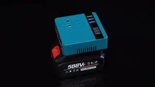 Portable Power Inverter &ndash; 18V/21V DC to 110V/220V AC Generator with USB Ports & Voltage Display