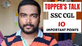 Topper's Talk | SSC CGL 2024 | 10 Important Points to Remember