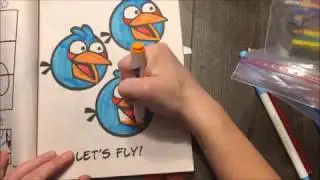 ANGRY BIRDS-Angry Birds are Flying around-Colorful Angry Birds-Colouring for kids