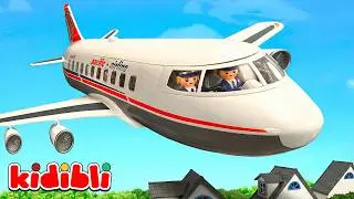 Toy Plane on Fire at the Airport ✈️🔥 Toys Firefighter Trucks & Rescue Vehicles for Kids | Kidibli