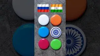 russian 🇷🇺 & indian flag art on coin 🪙 || flag art || #art #flag #india #indian #trending #viral