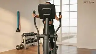 LET&rsquo;S PLAY Chrome Cross Trainer &ndash; Full Body Low-Impact Cardio Machine for Home Gym