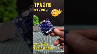 | TPA 3110 | Audio amplifier module 30W + 30W 5V to 24 Volt DC #shorts #explore #amplifier #review