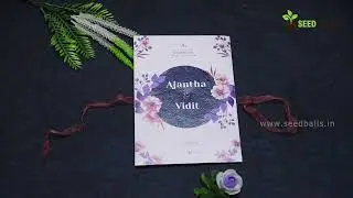 seed invitation card 2 leaflet paper