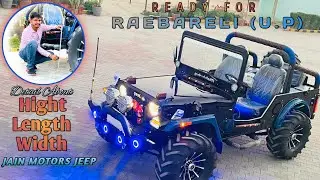 BLACK & BLUE COMBINATION MODIFIED OPEN JEEP READY FOR RAEBARELI ( U.P )...JAIN MOTORS @ 81990-61161