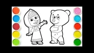 MASHA with spicy food Drawing, Painting & Coloring For Kids and Toddlers_ Child Art