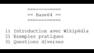 base64 : codage des informations