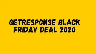 Get Response Black Friday Deal 2020