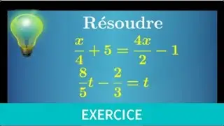équation du premier degré avec fraction • cinquième quatrième troisième • seconde