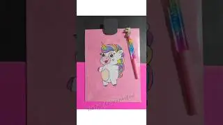 DIY beautiful unicorn exam pad ❤️#viralshort #stationeryitems
