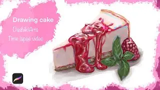 Drawing cake asmr time lapse video/DashikiArts