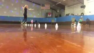 Warm up on toes: improve your balance and skate slalom