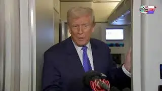LIVE 🛰️📡 U.S. President Trump speaks to media prior to arrival at Joint Base Andrews