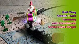 Handmade Santa Claus' Sleigh | Rail King Intelligent Classical Smoke Train Running