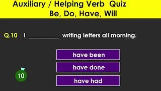 English Grammar Quiz with answer ( Auxiliary verb test)