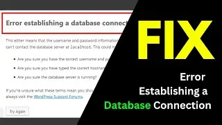 Fix Error Establishing a Database Connection