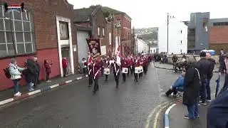 Castlederg Young Loyalist Old Boys Flute Band Arriving @ A.B.O.D Shutting of the Gates 2025