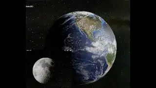 Blender 3D crear la tierra y luna desde el espacio gratis.