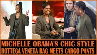 Michelle Obama's Chic Style: Bottega Veneta Bag Meets Cargo Pants