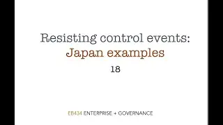 Resisting corporate control events: Japanese examples considered