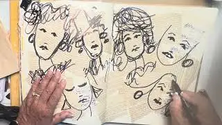 Whimsical Faces & a Quiet Morning Reset | Art Journaling