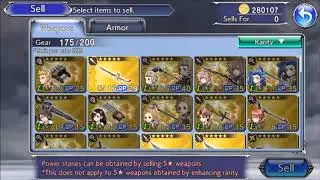 Dissidia Final Fantasy Opera Omnia - iOS Android //  Weapon Limit Break using Power Stone