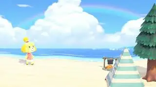 Isabelle on Beach Vacation | Animal Crossing Ambience | Ocean Wave Sound to Relax/Chill/Study/Sleep