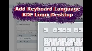 Add Keyboard Language in KDE Linux Desktop