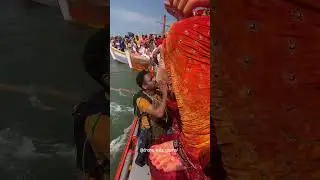 LalbaughCha Raja LastCharan Sparsh of 2024 While Visarjan On Sea Of Girgaon #lalbaughcharaja