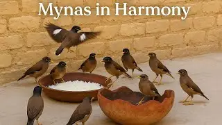 Family Feast | Witnessing Crow Love During Daily Meals ASMR #crow_sound #sparrow