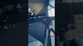 Testing a see through hunting blind. The Rhino 180 blind inside view