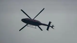 Bell 429 GlobalRanger (N429EX) flying over my house from PVD Airport
