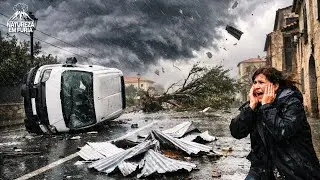 TERROR NA ESPANHA! TORNADO OU CAOS? Vento de 130km/h DESTRÓI cidade e intriga especialistas!