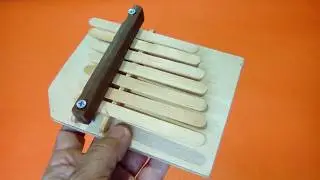 Como fazer um instrumento musical kalimba e Mbira muito fáceis de materiais recicláveis reutilizados