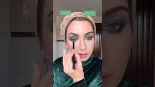 Emerald green 💚#eyeshadowtutorial #emeraldgreenmakeup #makeuptutorial #easymakeuptutorial