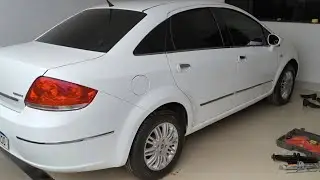 Troca da mola, coxins e batentes traseiro do Fiat Linea em casa. Serve para o Punto também. 
