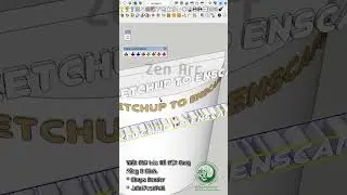 2 Cách vẽ chữ lên bề mặt cong bằng Shape Bender và JointPushPull. #sketchup #shorts #youtubeshorts