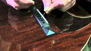 How to set Bridge Pins on an Acoustic Guitar
