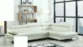 Piece Modern Contemporary Faux Leather Sectional Sofa